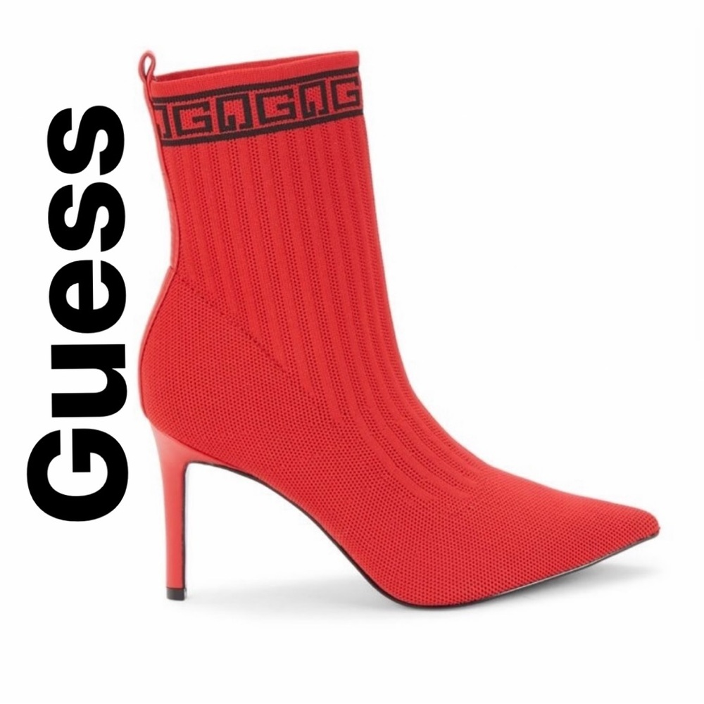 ✅🆕 Guess Dallyce ,Sock Boot Ankle Booties  high heels boot